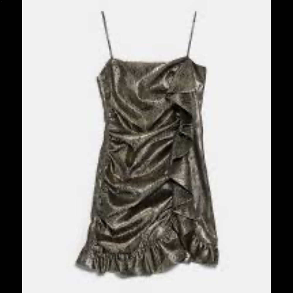 Zara NWT metallic dress - Picture 5 of 9